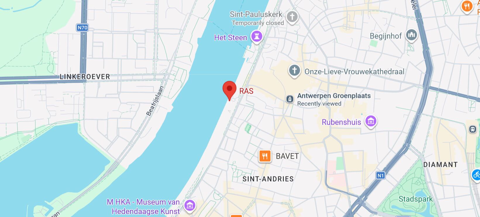 Antwerp meeting point map